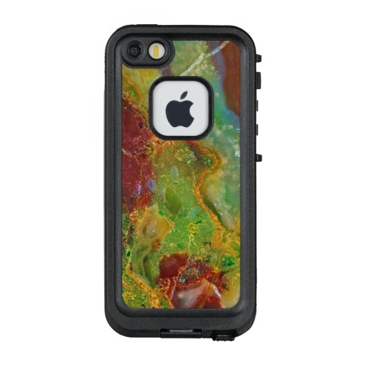 Hellgrüner und brauner Marmor 5 LifeProof iPhone Hülle (Rückseite)