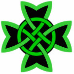 Hellgrüner und schwarzer irischer keltischer freistehende fotoskulptur<br><div class="desc">Diese Ausschnittskulptur ist ein hellgrüner und schwarzer verflochtener irischer keltischer Knotenentwurf.</div>