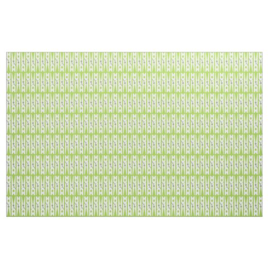 Hellgrüner und weißer Clothespin gemustert Stoff (Fat Quarter (45,7 x 55,9 cm))