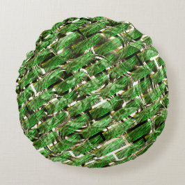 Hellgrüner Wandeffekt und weiße Blasen? Rundes Kissen