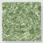 Hellgrüner Wandeffekt und weiße Blasen? Steinuntersetzer (Vorderseite)