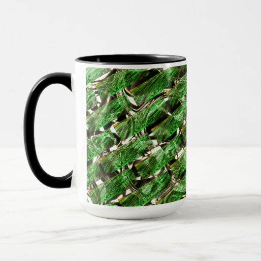 Hellgrüner Wandeffekt und weiße Blasen? Tasse (Links)