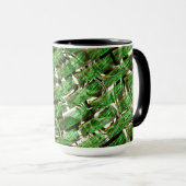 Hellgrüner Wandeffekt und weiße Blasen? Tasse (VorderseiteRechts)