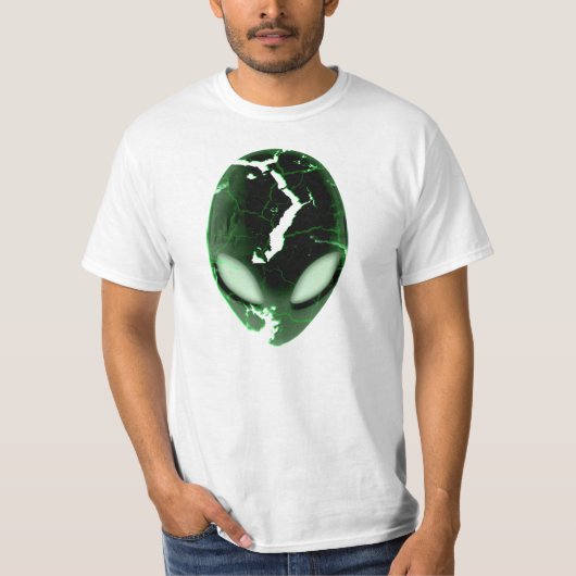 Hellgrünes alien T-Shirt (Vorderseite)