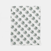 Hellgrünes Blatt Fleecedecke (Vorderseite)