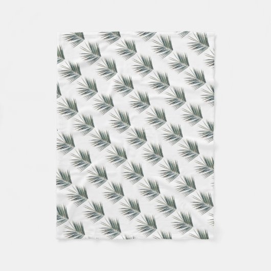 Hellgrünes Blatt Fleecedecke (Vorderseite)