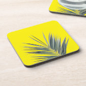 Hellgrünes Blatt Getränkeuntersetzer (Linke Seite)