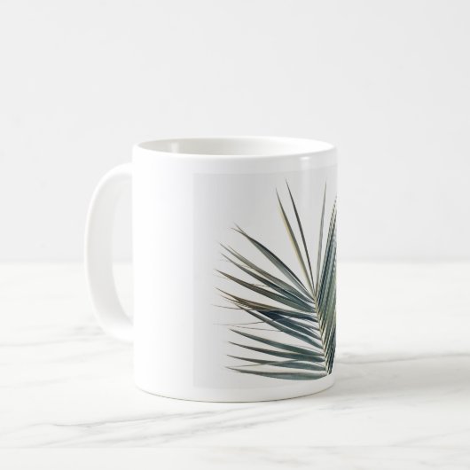 Hellgrünes Blatt Kaffeetasse (Vorderseite Links)