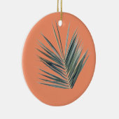 Hellgrünes Blatt Keramik Ornament (Rechts)