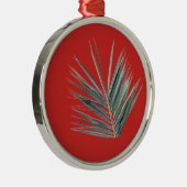 Hellgrünes Blatt Ornament Aus Metall (Rechts)