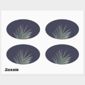 Hellgrünes Blatt Ovaler Aufkleber (Blatt)