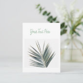 Hellgrünes Blatt Postkarte (Stehend Vorderseite)