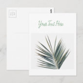 Hellgrünes Blatt Postkarte (Vorne/Hinten)