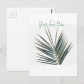 Hellgrünes Blatt Postkarte (Vorne/Hinten)