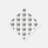 Hellgrünes Blatt Serviette (Ecke)