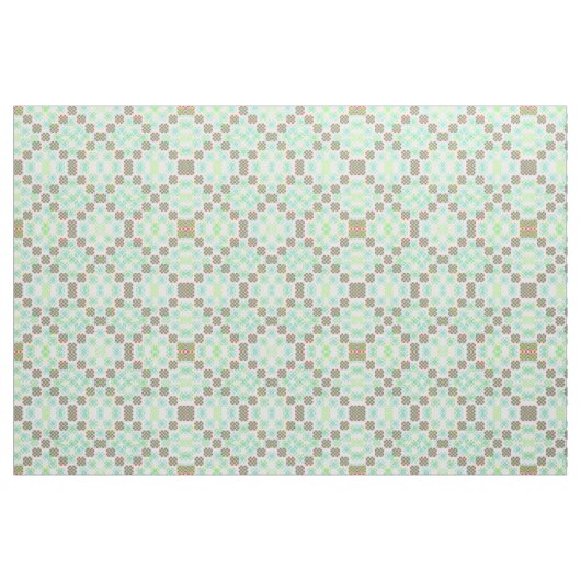 (Hellgrünes, blaues und rosa Blatt) Stoff (Yard (91,4 cm))