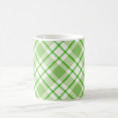 Hellgrünes diagonales Karomuster Kaffeetasse (Mittel)