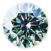 Hellgrünes Diamantmuster Keramikknauf (Vorderseite)
