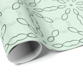 Hellgrünes Doodle-Papier Geschenkpapier (Rolleneckpunkt)
