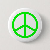 Hellgrünes Friedenszeichen Button (Vorderseite)