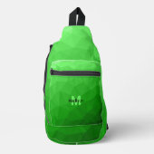 Hellgrünes geometrisches Maschenmuster Monogram Crossbody Bag (Vorderseite)