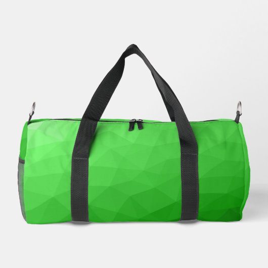 Hellgrünes geometrisches Maschenmuster Monogram Duffle Bag (Rückseite)