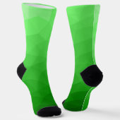 Hellgrünes geometrisches Maschenmuster Monogramm Socken (Gewinkelt)
