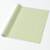 Hellgrünes Gingham-Muster Geschenkpapier (Ungerollt)