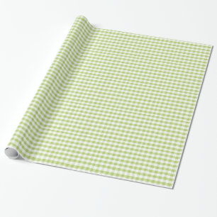 Hellgrünes Gingham-Muster Geschenkpapier