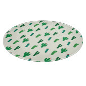 Hellgrünes Kaktus-Muster Schneidebrett (Ecke)