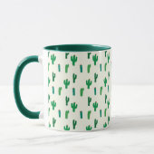 Hellgrünes Kaktus-Muster Tasse (Links)