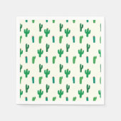 Hellgrünes Kaktusmuster Serviette (Vorderseite)