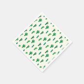 Hellgrünes Kaktusmuster Serviette (Ecke)