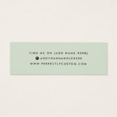 Hellgrünes Logo soziale Medien Ohrenkarte (Rückseite)