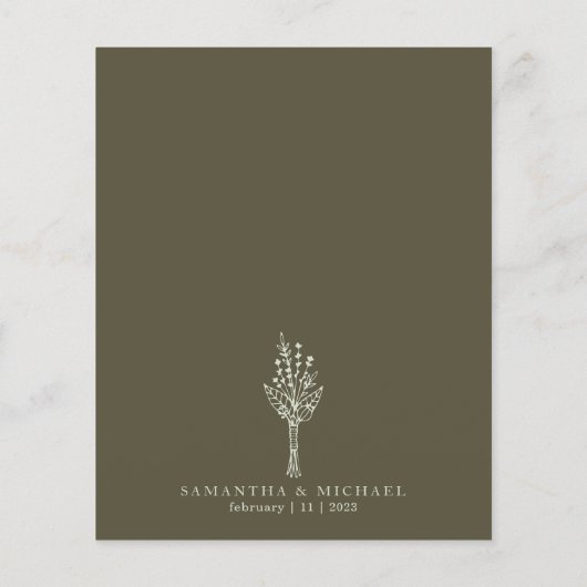 Hellgrünes modernes Budget wir tun botanisch Flyer (Hinten)