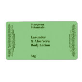 Hellgrünes, modernes Kosmetiksiegel (Vorne)