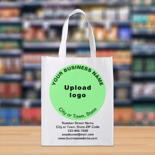 Hellgrünes, rundes Branding auf der Single-Seite Wiederverwendbare Einkaufstasche