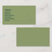 hellgrünes schlichtes visitenkarte (Vorne/Hinten)