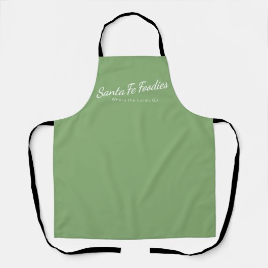 Hellgrünes Schürze mit Santa Fe Foodies Logo (Vorderseite)