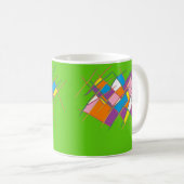 Hellgrünes Splint-Design in mehreren Farben Kaffeetasse (VorderseiteRechts)