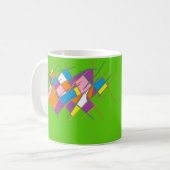 Hellgrünes Splint-Design in mehreren Farben Kaffeetasse (Vorderseite Links)