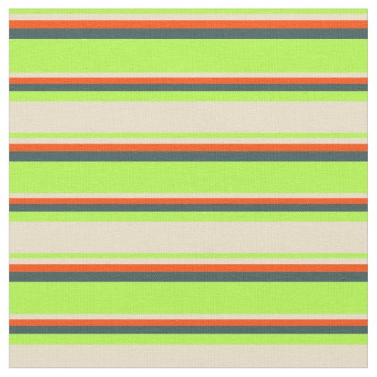 Hellgrünes, Tan, Red & Dark Slate Graues Muster Stoff (Nahaufnahme)