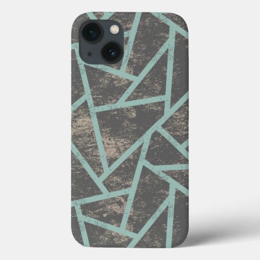 Hellgrünes und graues Mosaikmuster Case-Mate iPhon iPhone Hülle (Rückseite)
