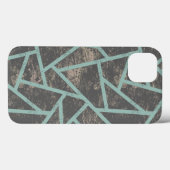 Hellgrünes und graues Mosaikmuster Case-Mate iPhon iPhone Hülle (Rückseite (Horizontal))