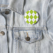 Hellgrünes und weißes Rauten-Muster Button (Beispiel)
