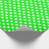 Hellgrünes und weißes Tupfen-Packpapier Geschenkpapier (Ecke)