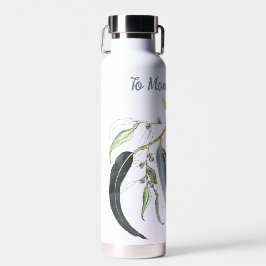 hellgrünes Zahnfleischblatt mit Meldung Trinkflasche