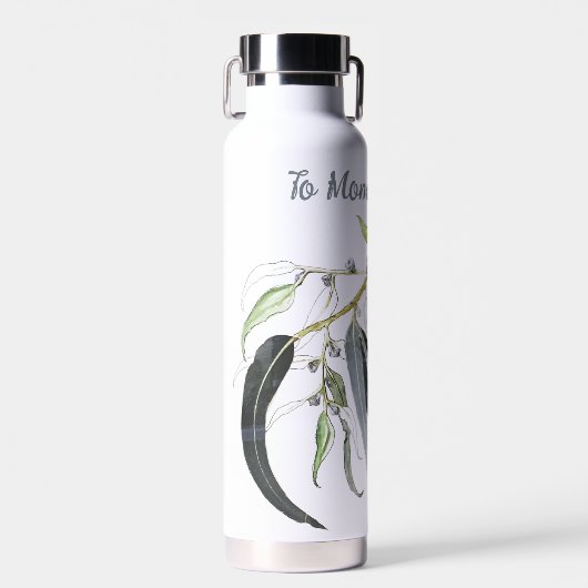 hellgrünes Zahnfleischblatt mit Meldung Trinkflasche (Vorne)