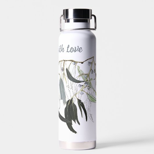 hellgrünes Zahnfleischblatt mit Meldung Trinkflasche (Rückseite)