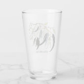 hellgrünes Zahnfleischblatt mit Nachrichtenglas Glas (Rückseite)